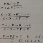 Four 'left-implication' rules in an intuitionistic sequent calculus.