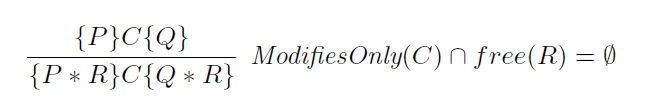 The frame rule of separation logic.